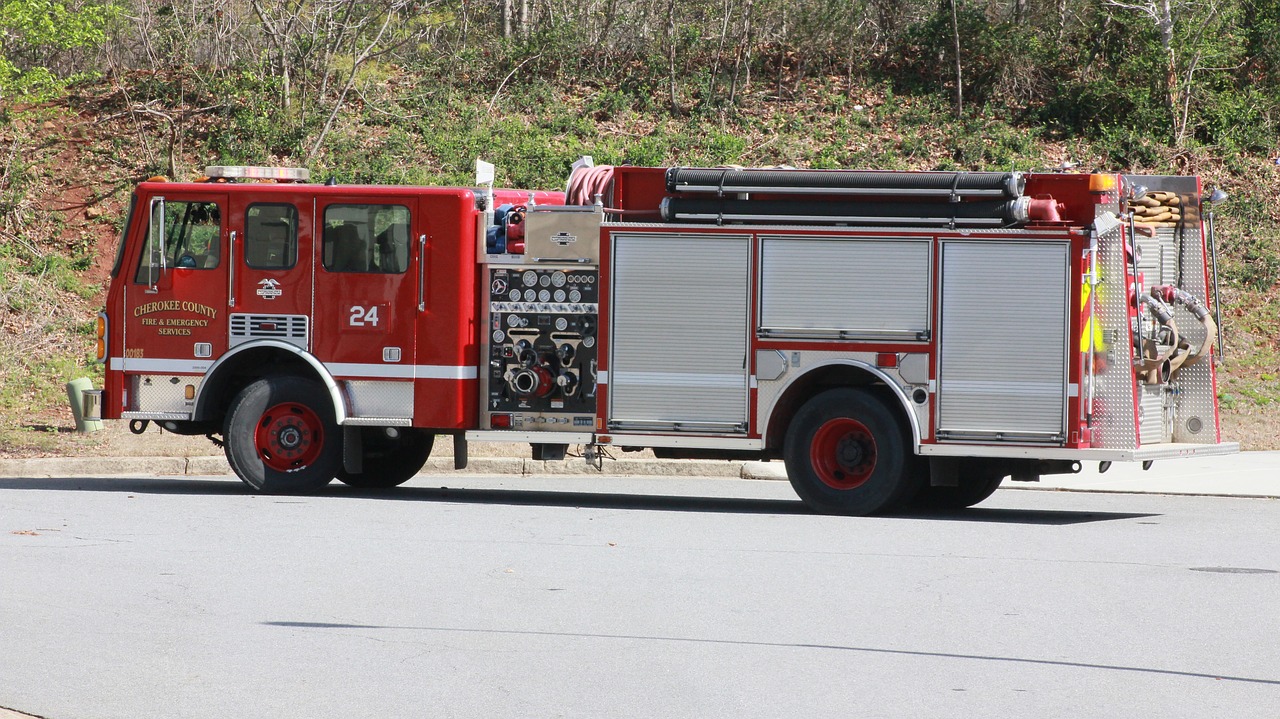 fire fire truck fire department free photo