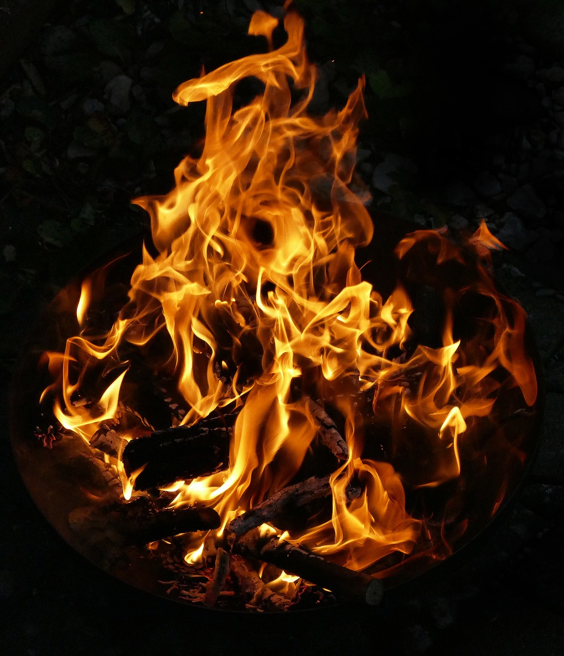 fire flame fire bowl free photo