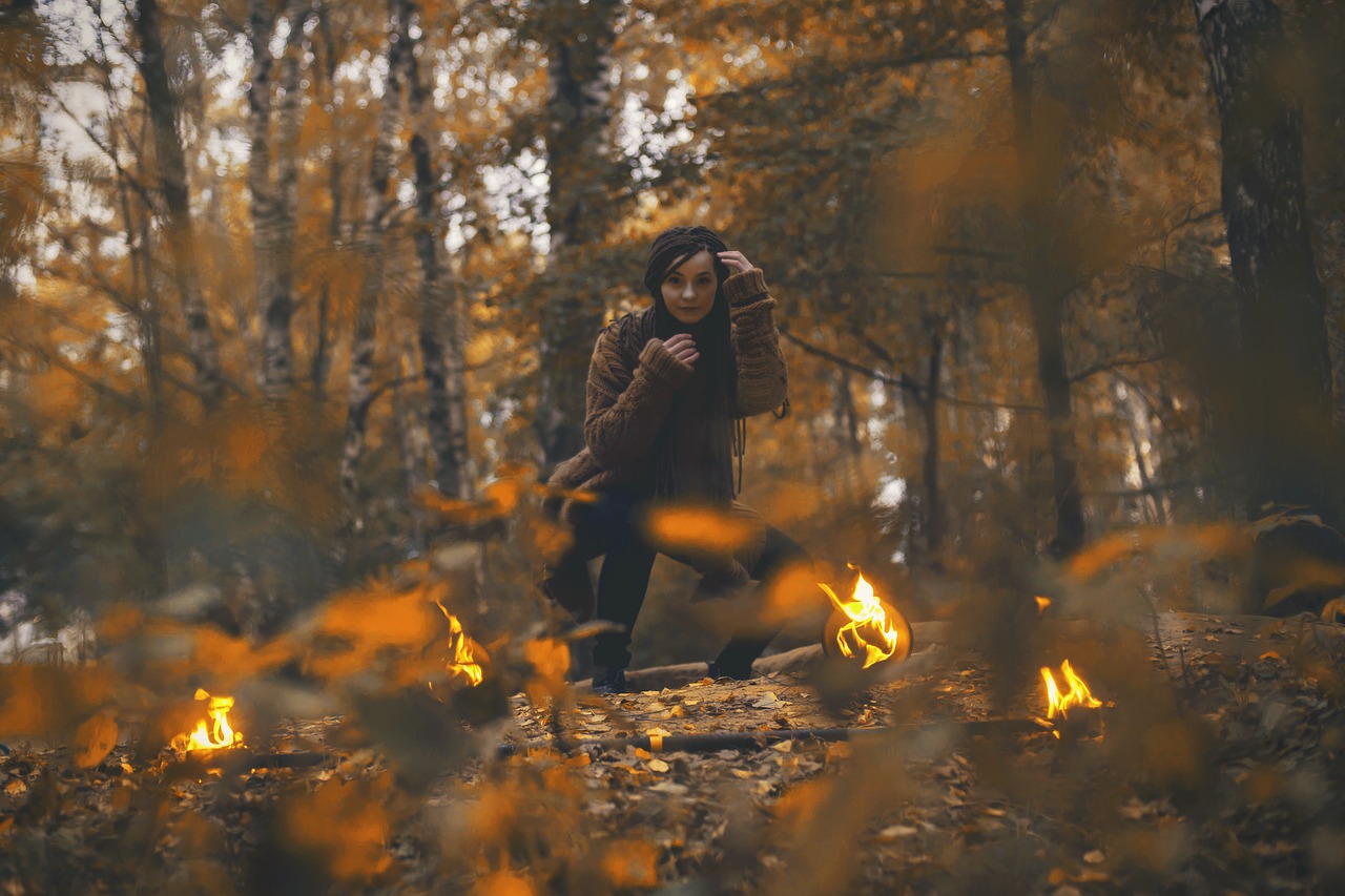 fire autumn shaman free photo