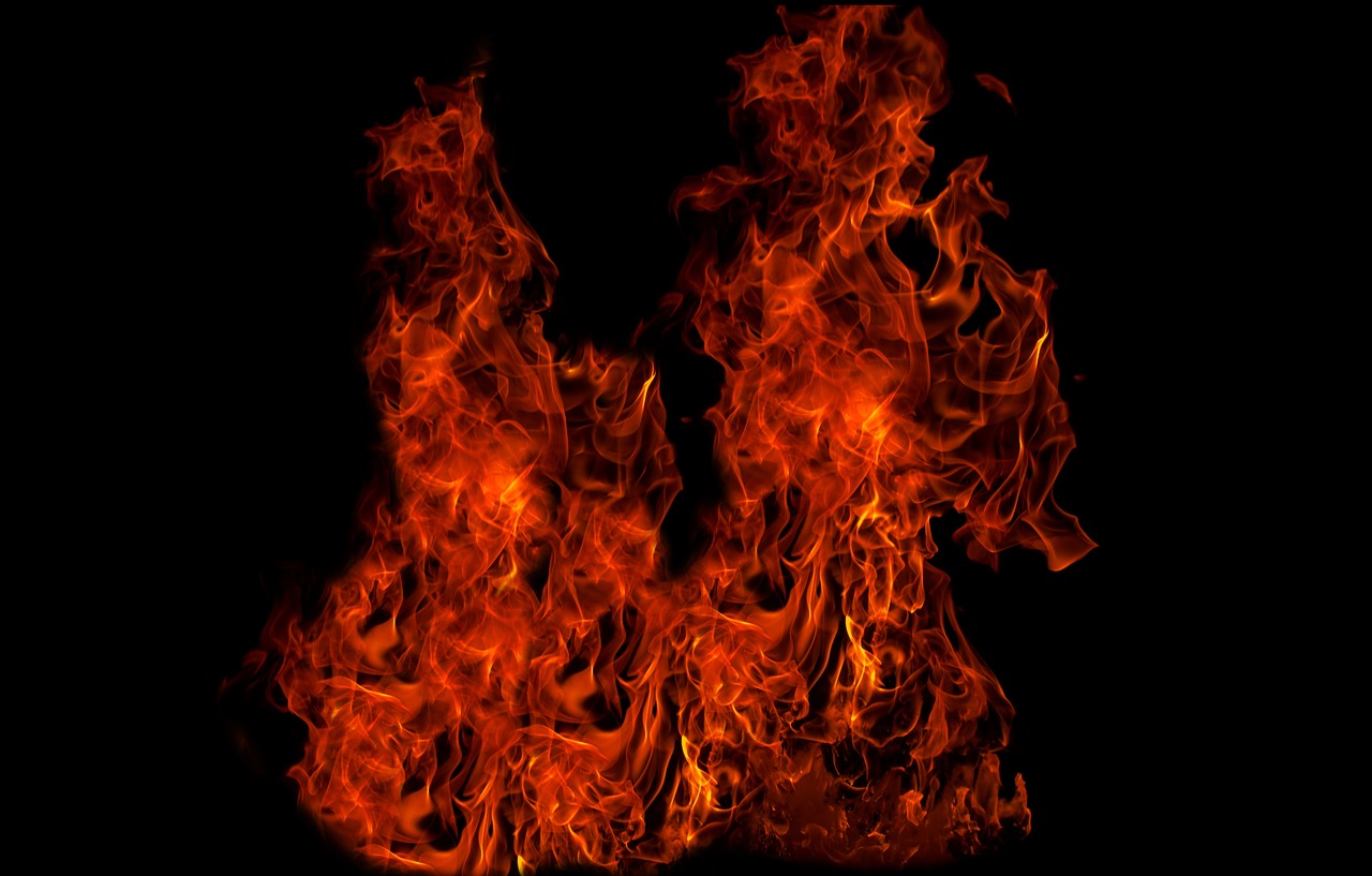 fire black background flames free photo