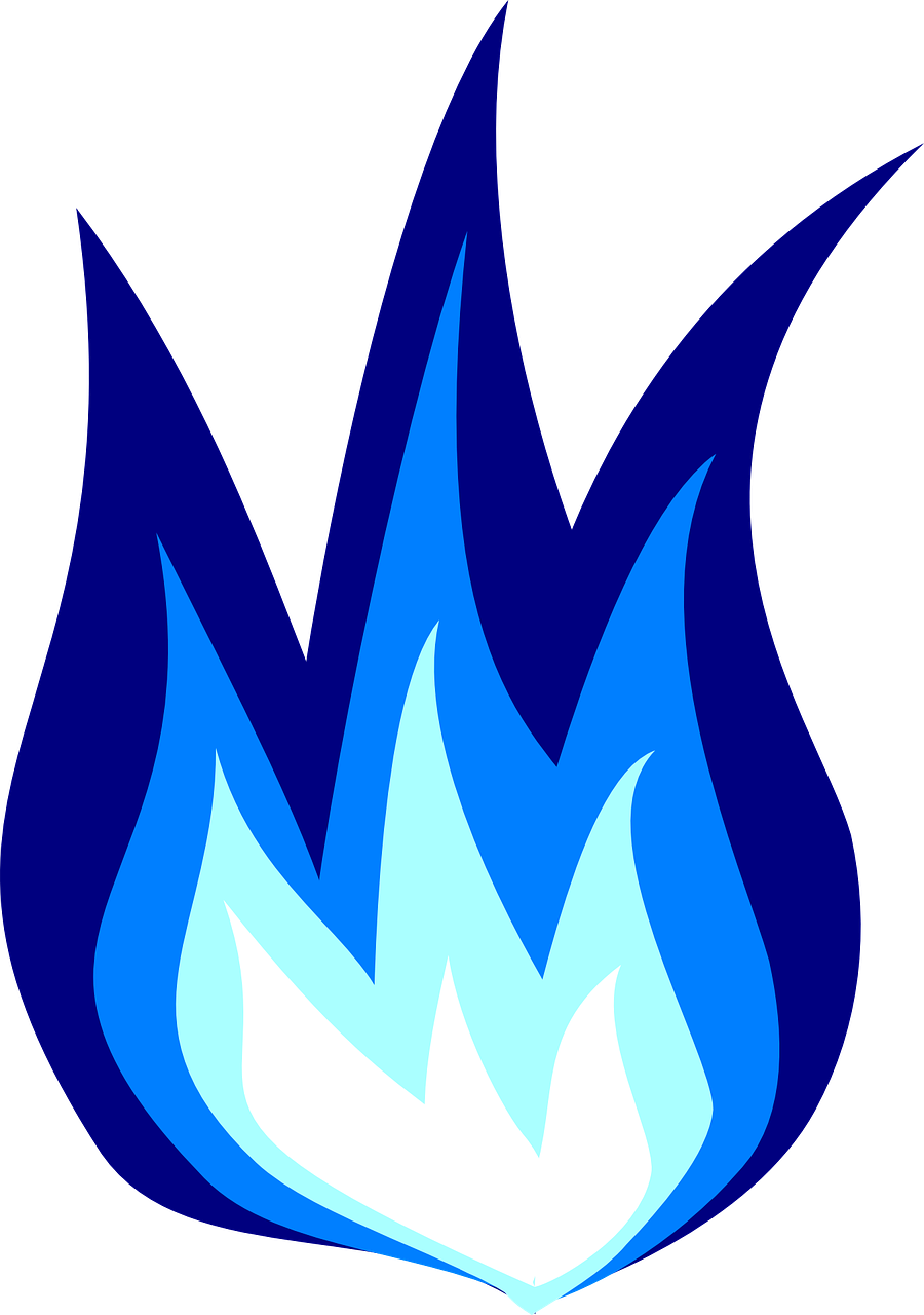 fire blue flames free photo