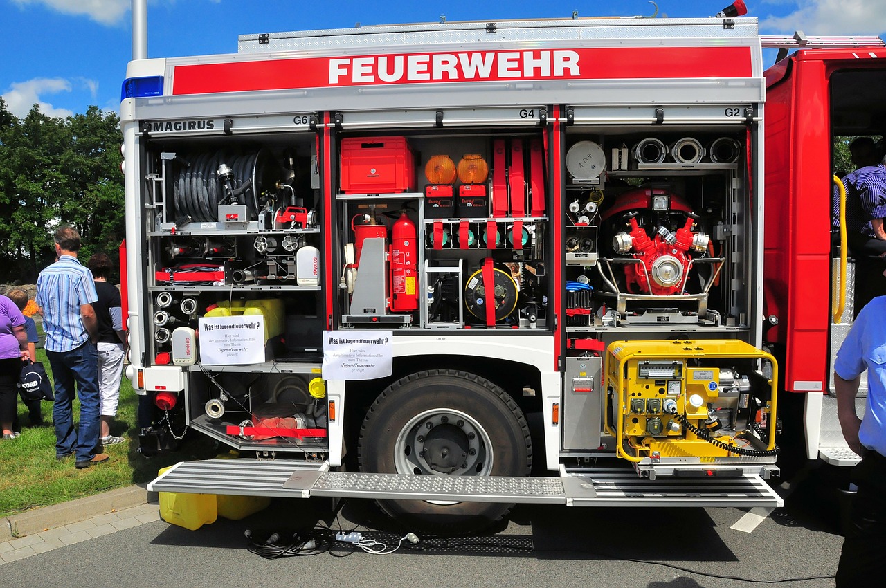 fire rescue vehicles interior view free photo