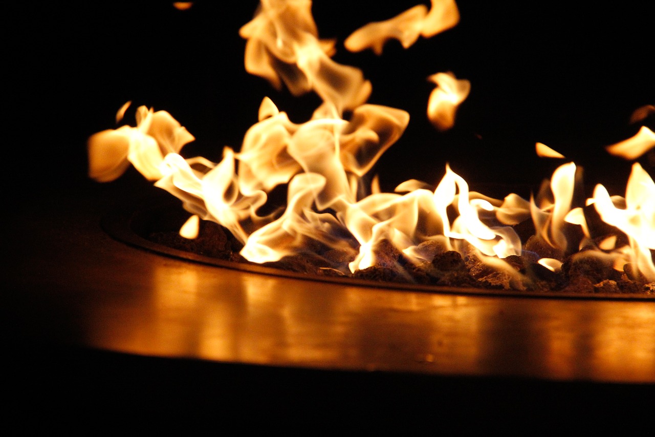 fire  burning  night free photo