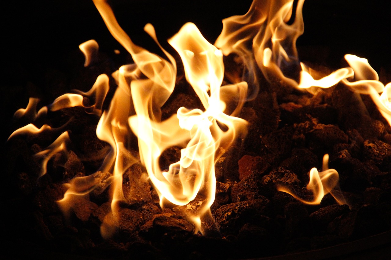 fire  burning  night free photo