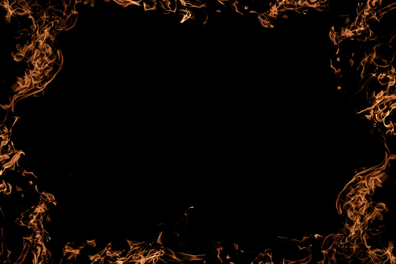 fire  frame  background free photo