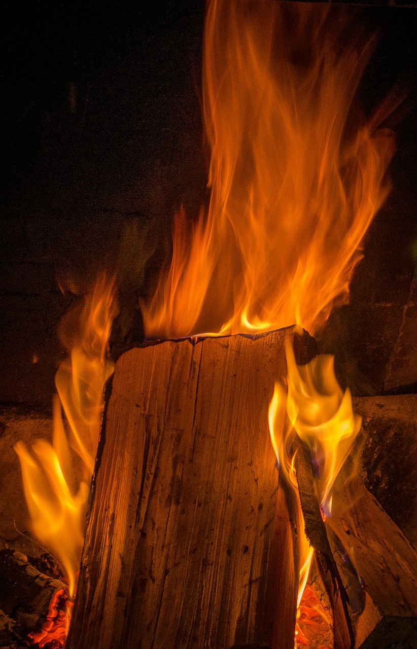 fire fireplace bariloche free photo