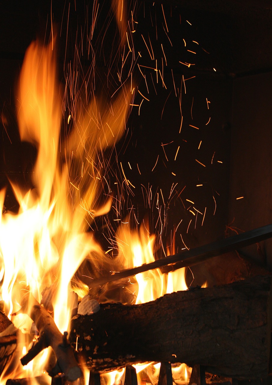 fire fireplace heat free photo