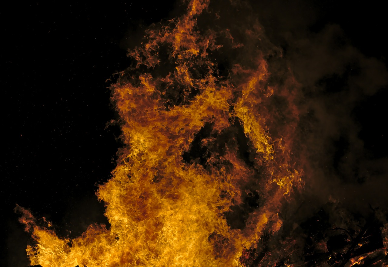 fire flames hot free photo