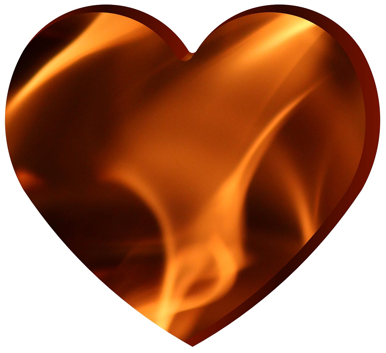 fire heart burn free photo