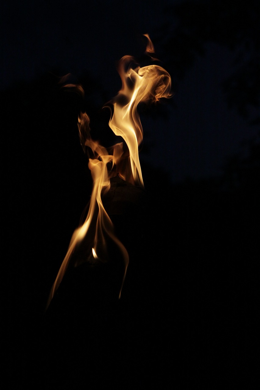 fire night light free photo