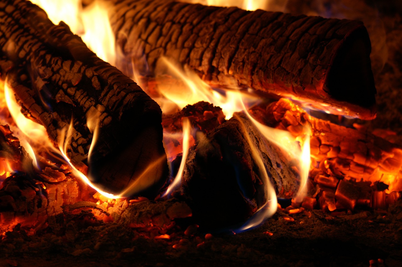 fire wood flame free photo