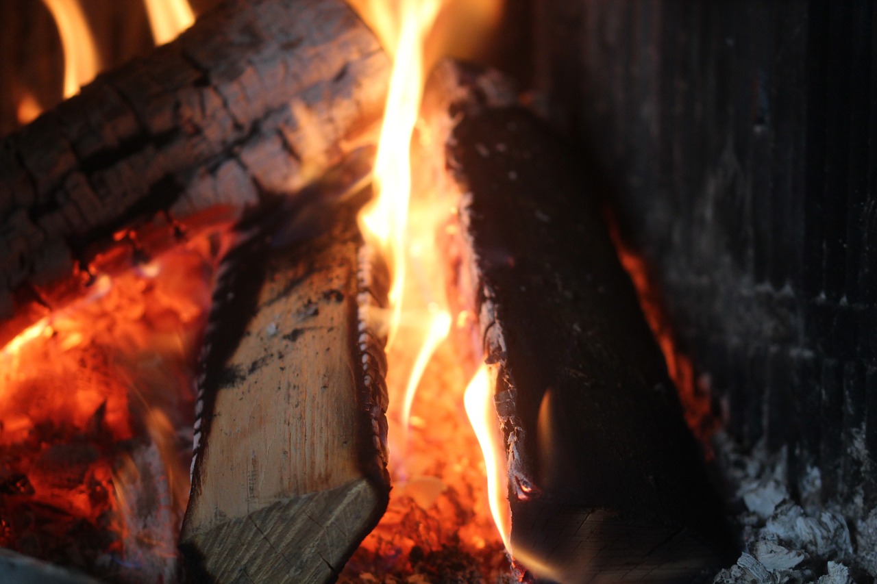 fire fireplace hot free photo