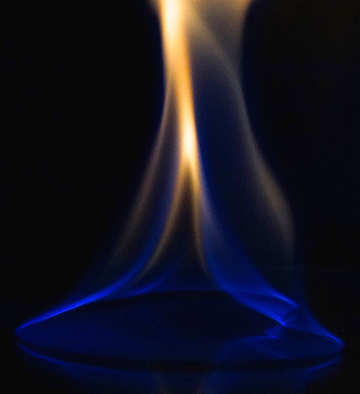 Premium Photo  3d render blue flame of fire abstract on black background