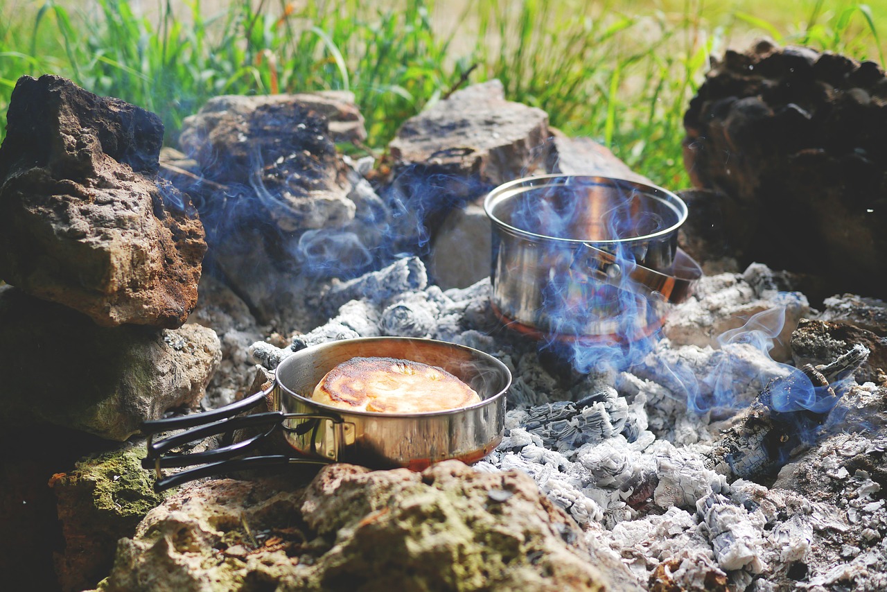 fire campfire tent camp free photo