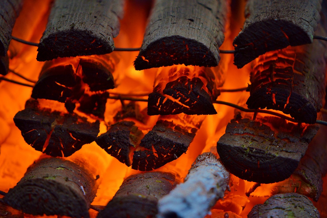 fire wood embers free photo