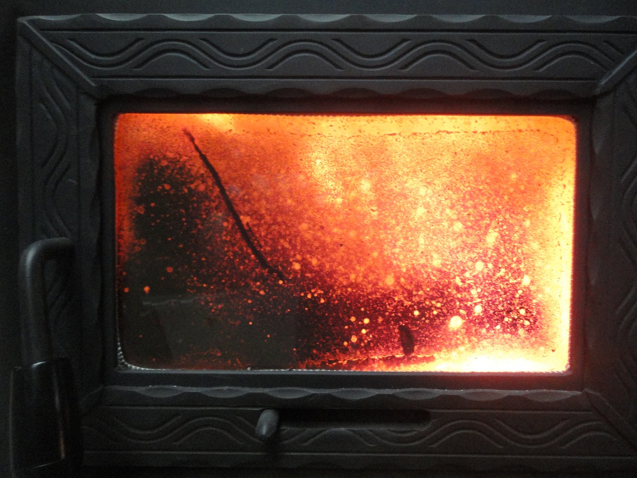 fire indoors fireplace free photo
