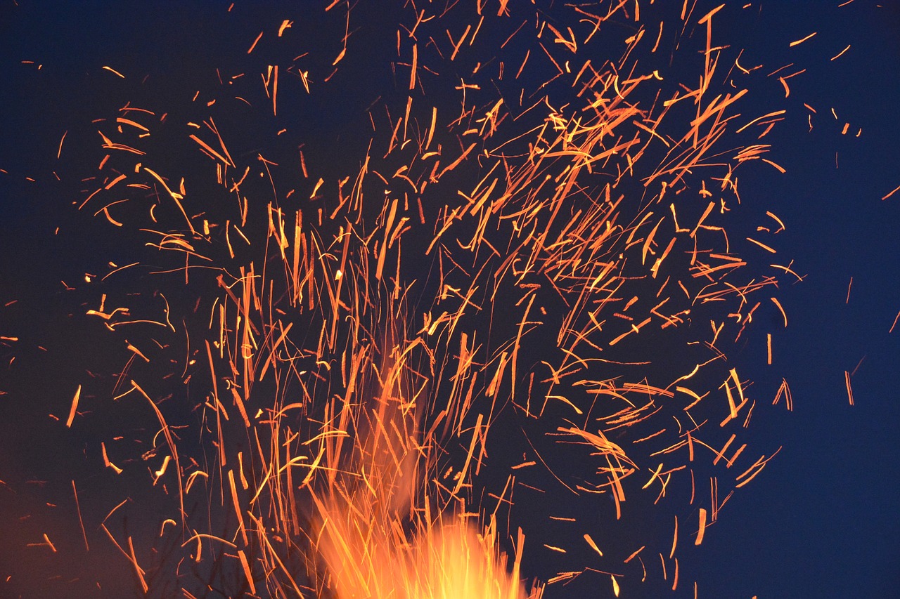 spark fire embers free photo