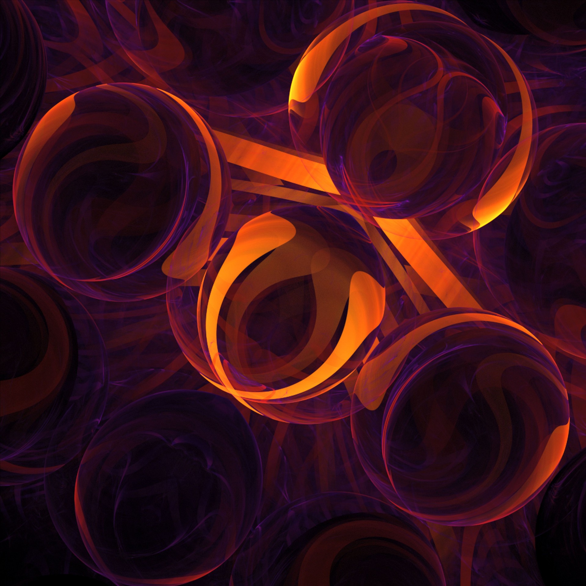 fire balls fractal free photo