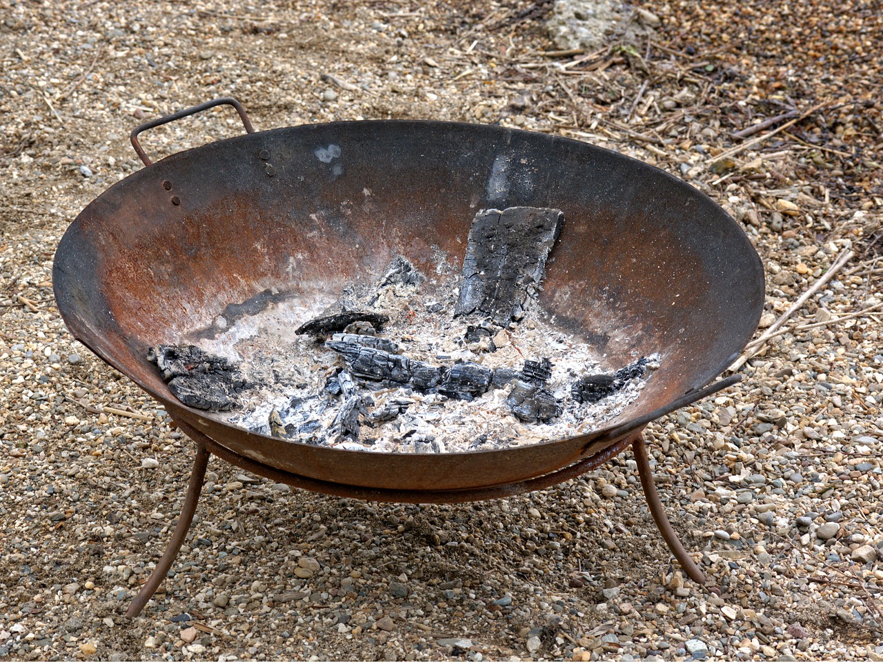 fire bowl shell metal free photo