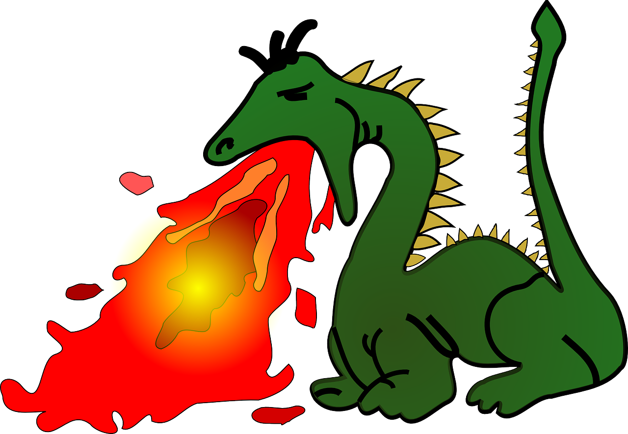fire-breathing dragon myth free photo