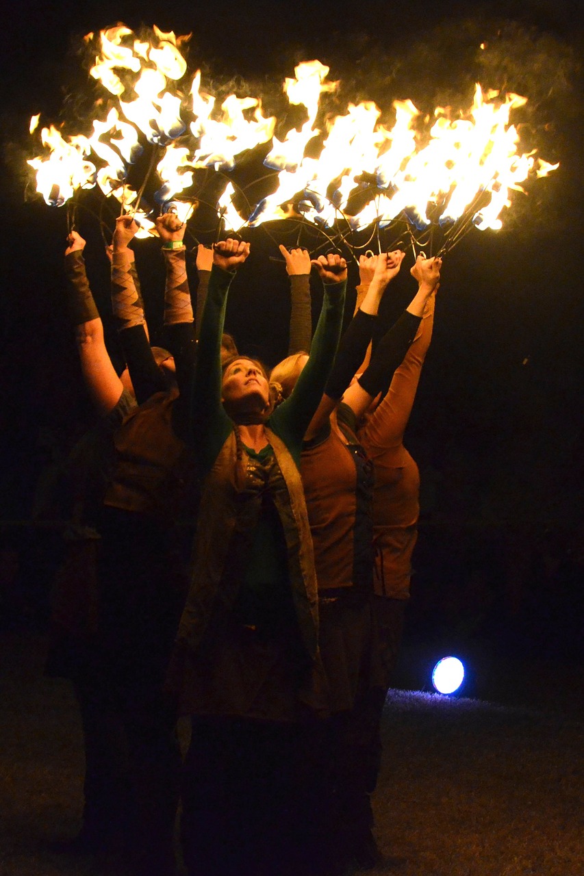 fire dance celtic festival celtic entertainment free photo