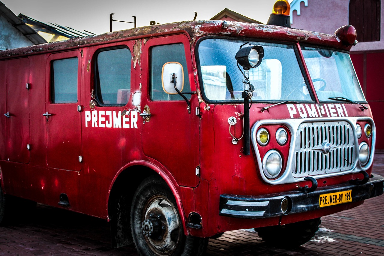 fire department truck vintage free photo