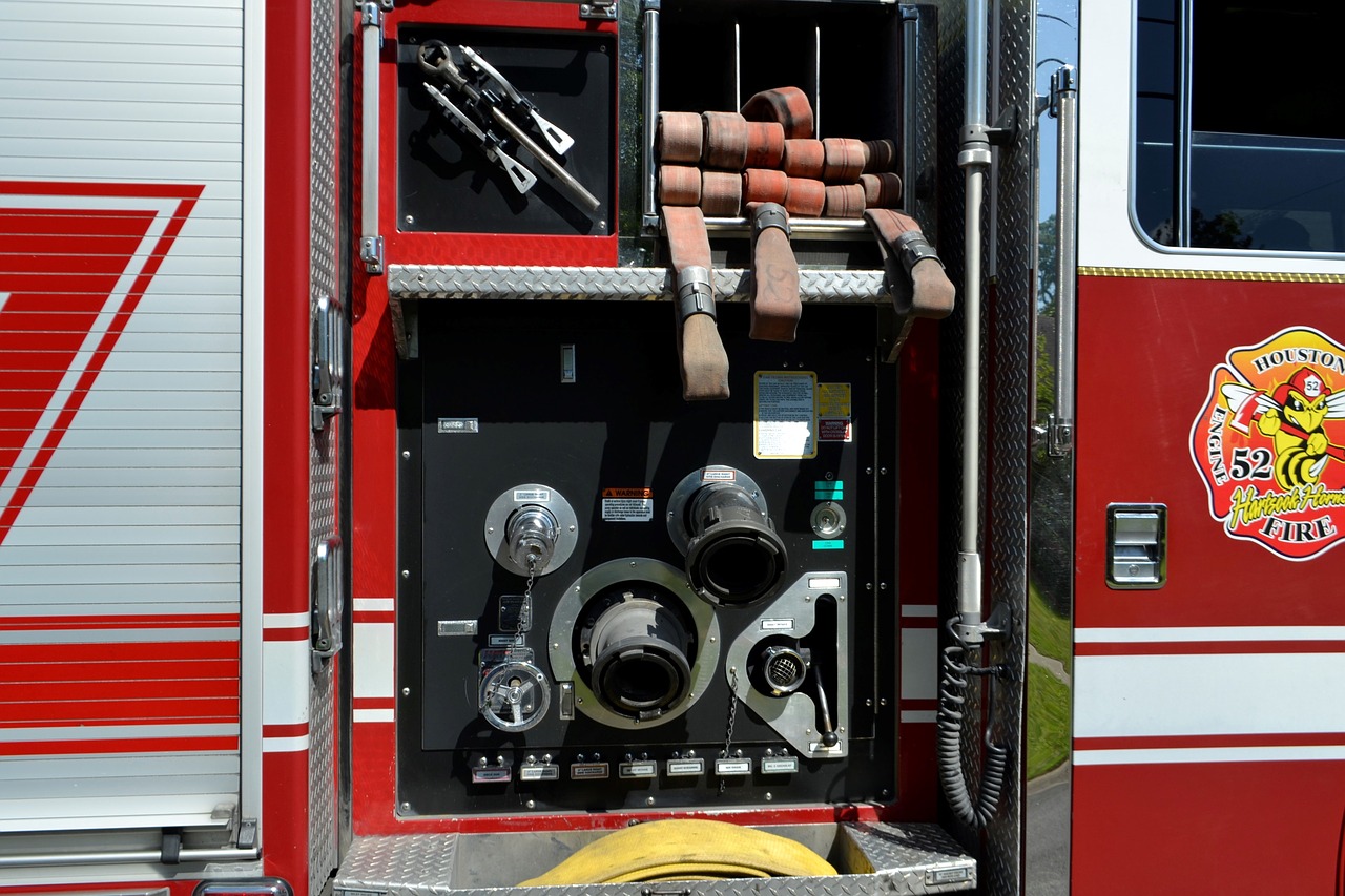 fire engine supplies fire hose free photo