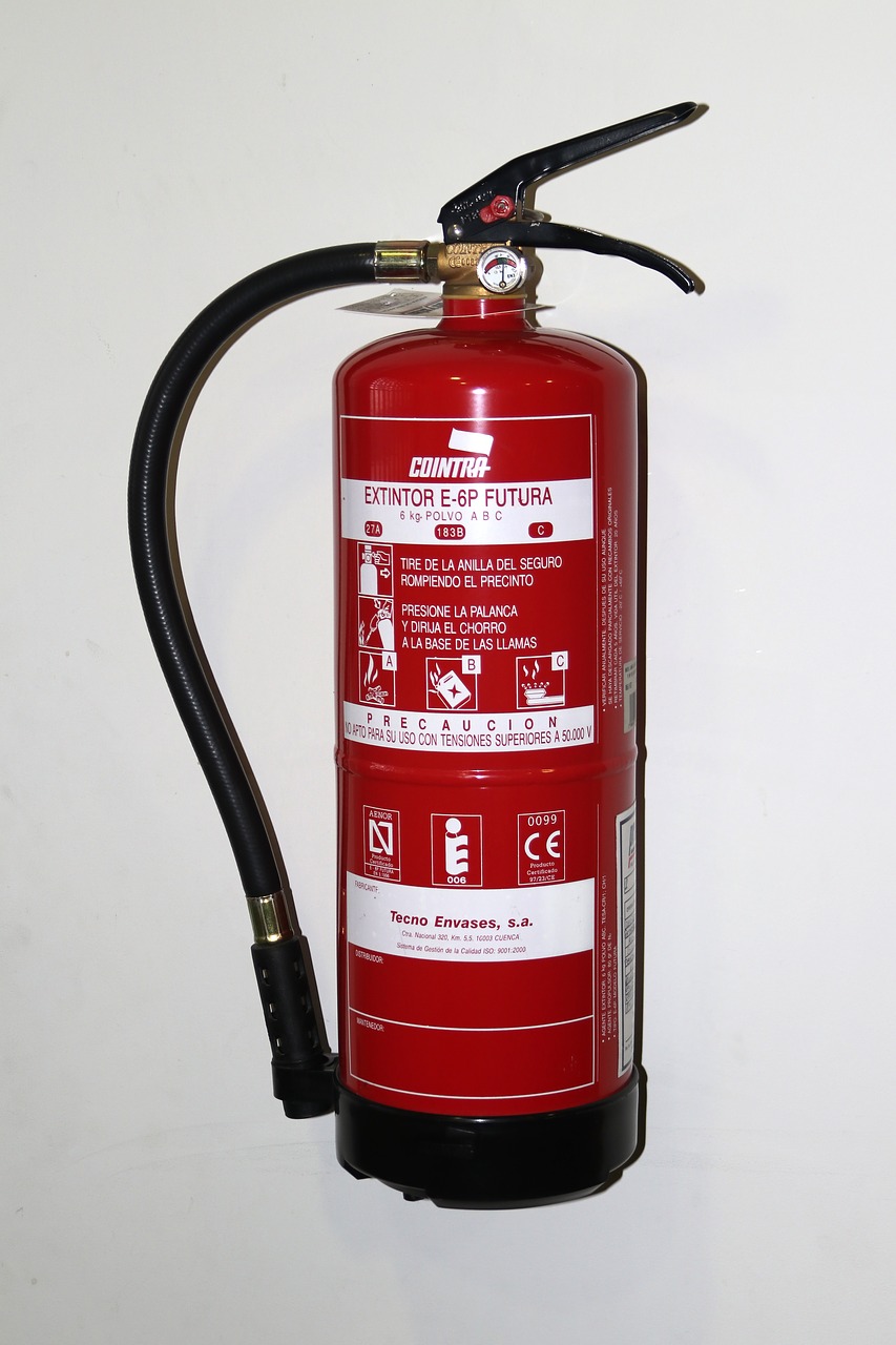 fire extinguisher fire wall free photo