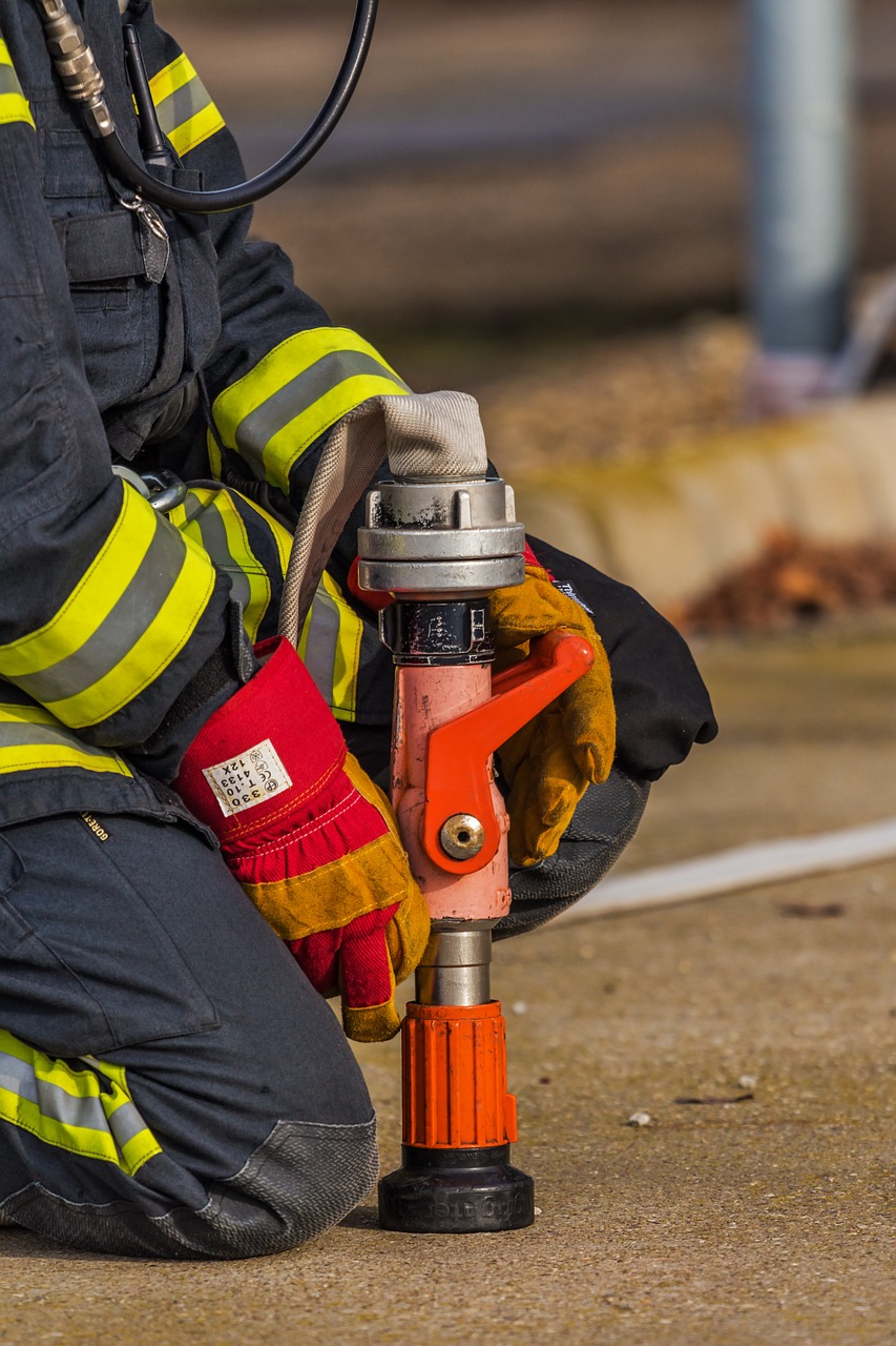 fire fighting standby in an emergency free photo