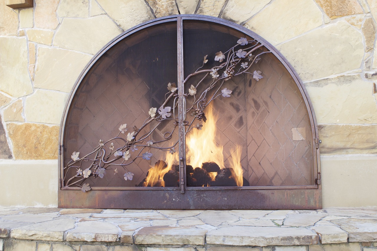 fire place hearth fire free photo
