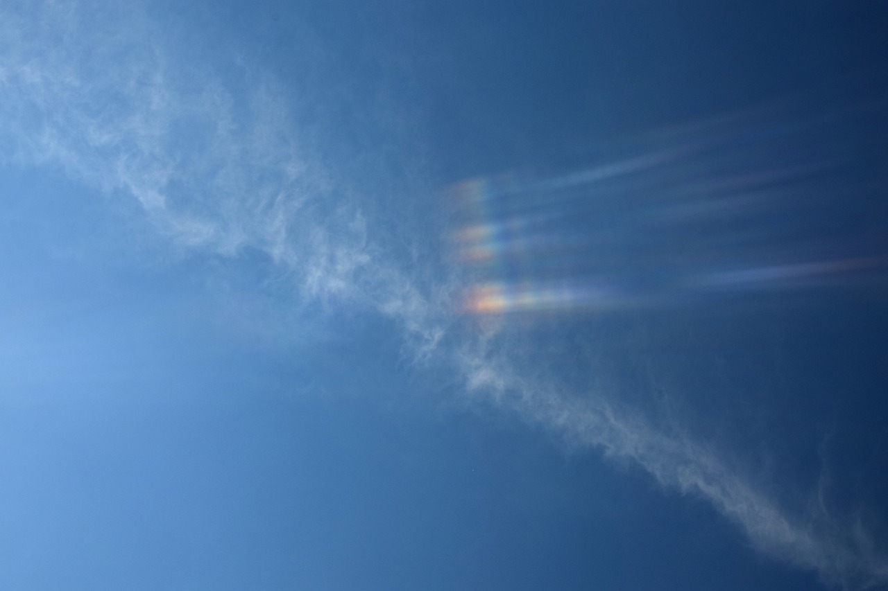 fire rainbows in the clouds cloudscape rainbow free photo