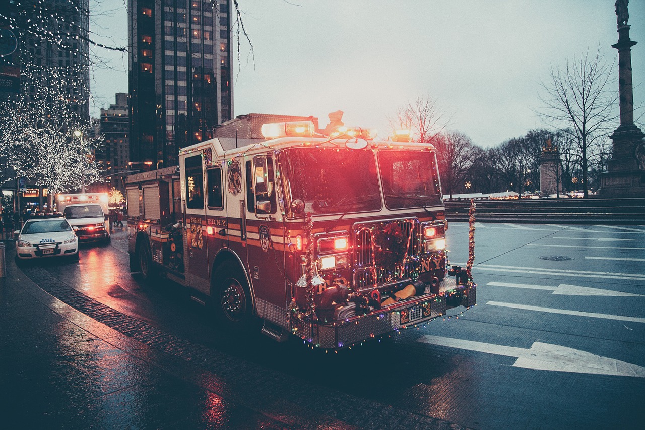 fire truck ambulance emergency free photo