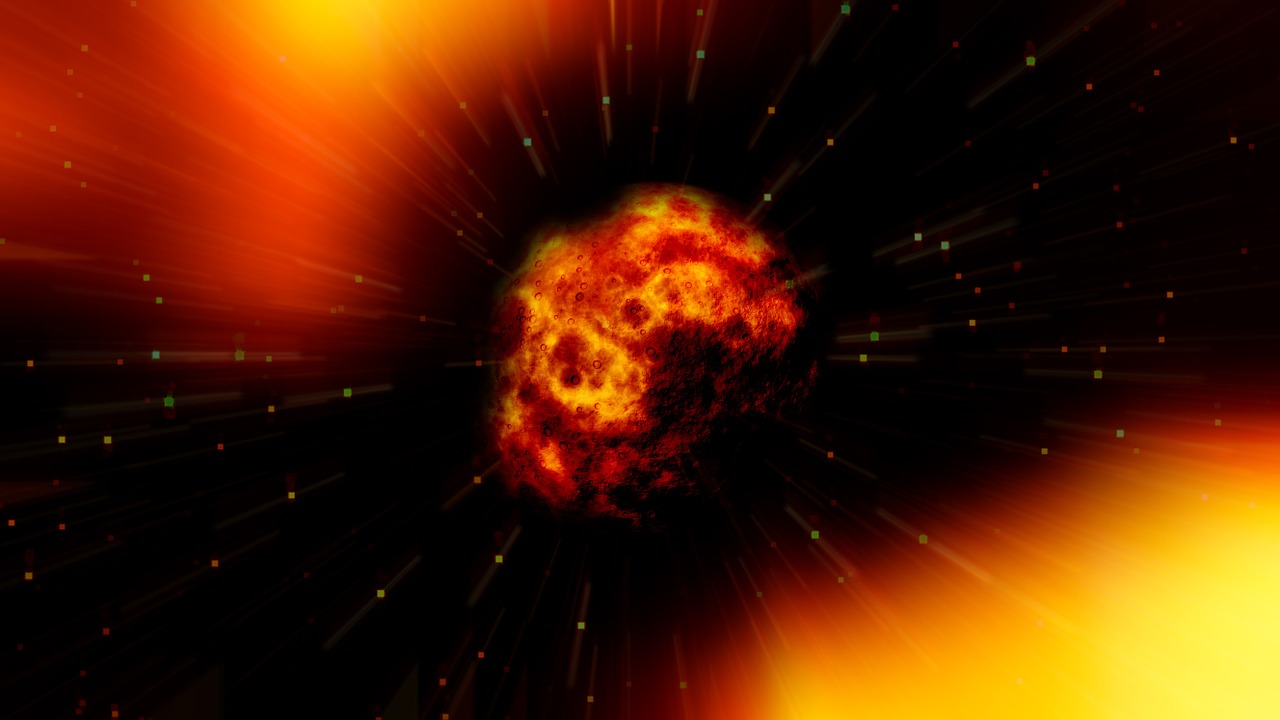 fireball asteroid explosion free photo