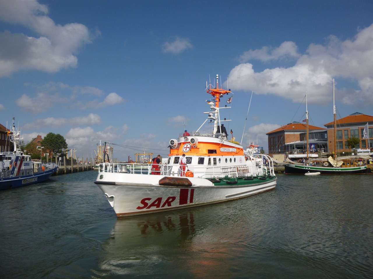 fireboat lifeboat sea rescue free photo