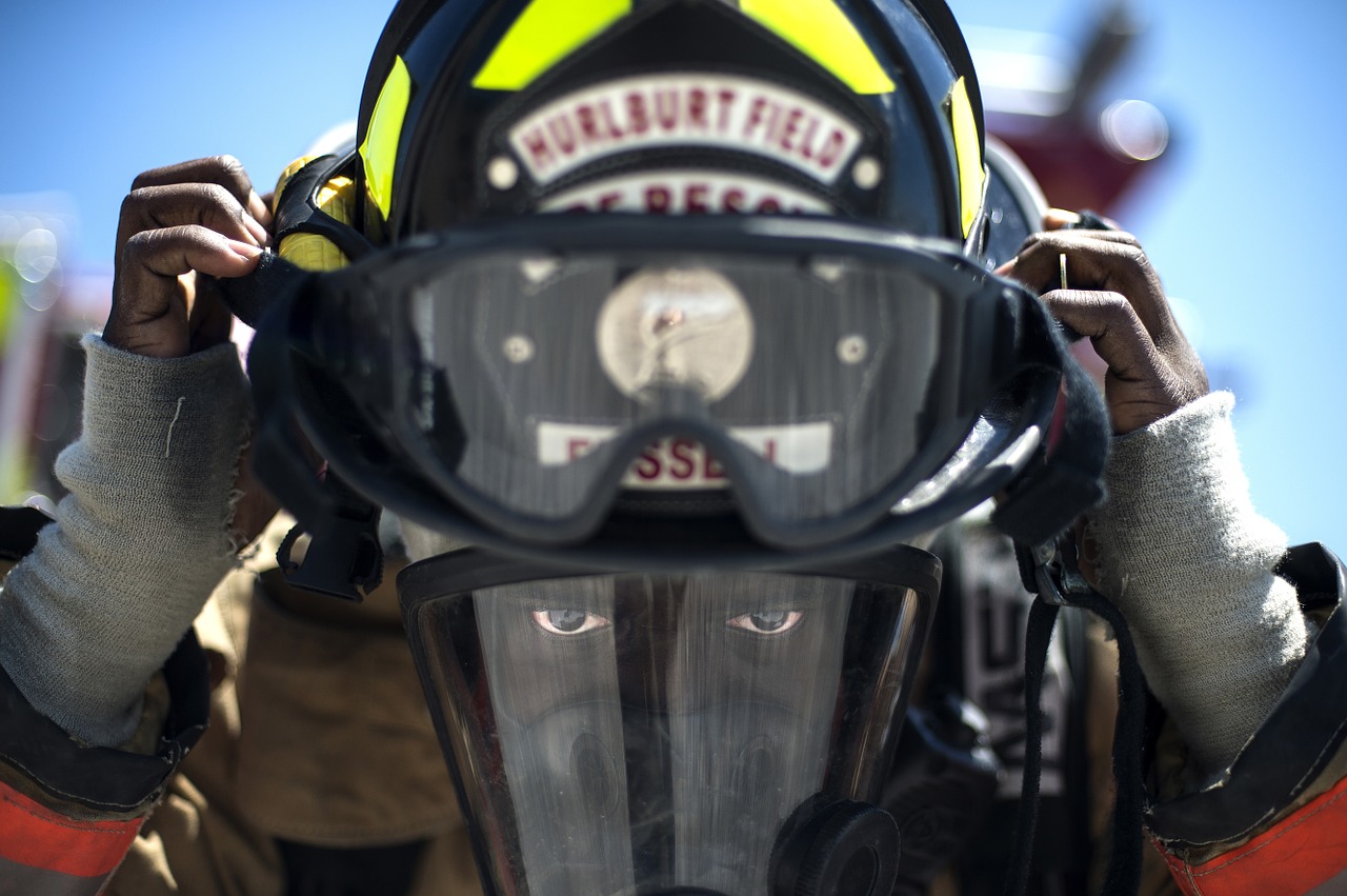 firefighter helmet gear free photo