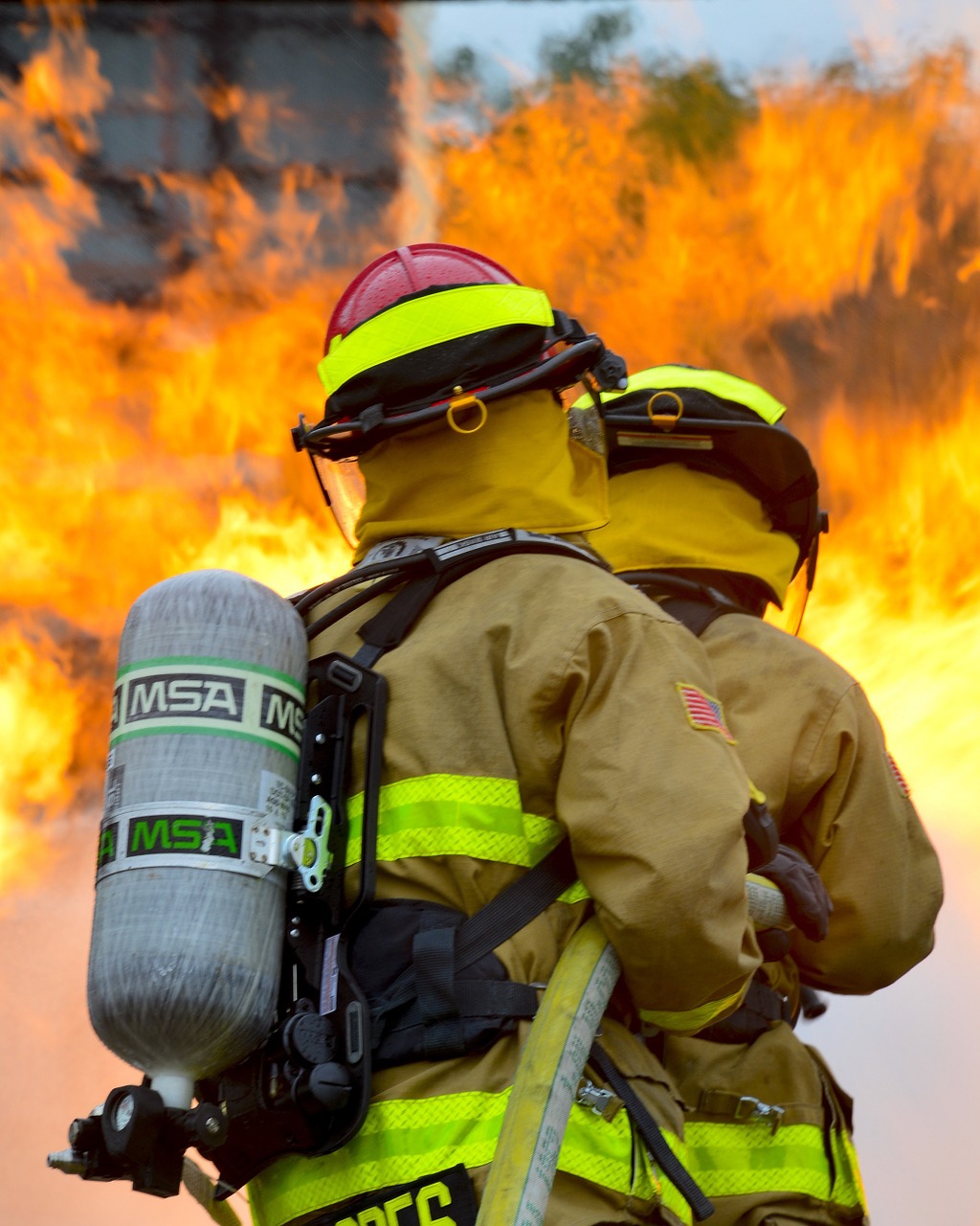 firefighters fire portrait free photo