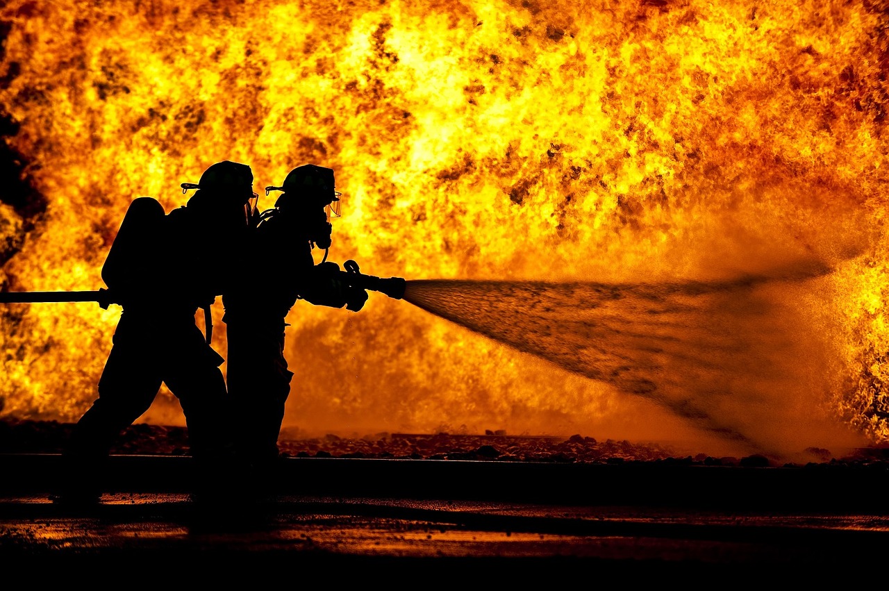 firefighters training live free photo