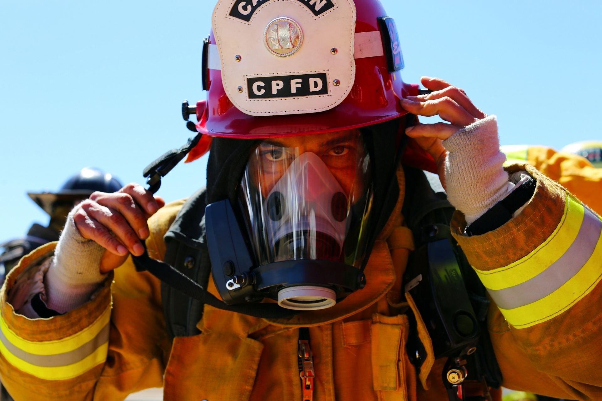 fireman mask firefighter free photo