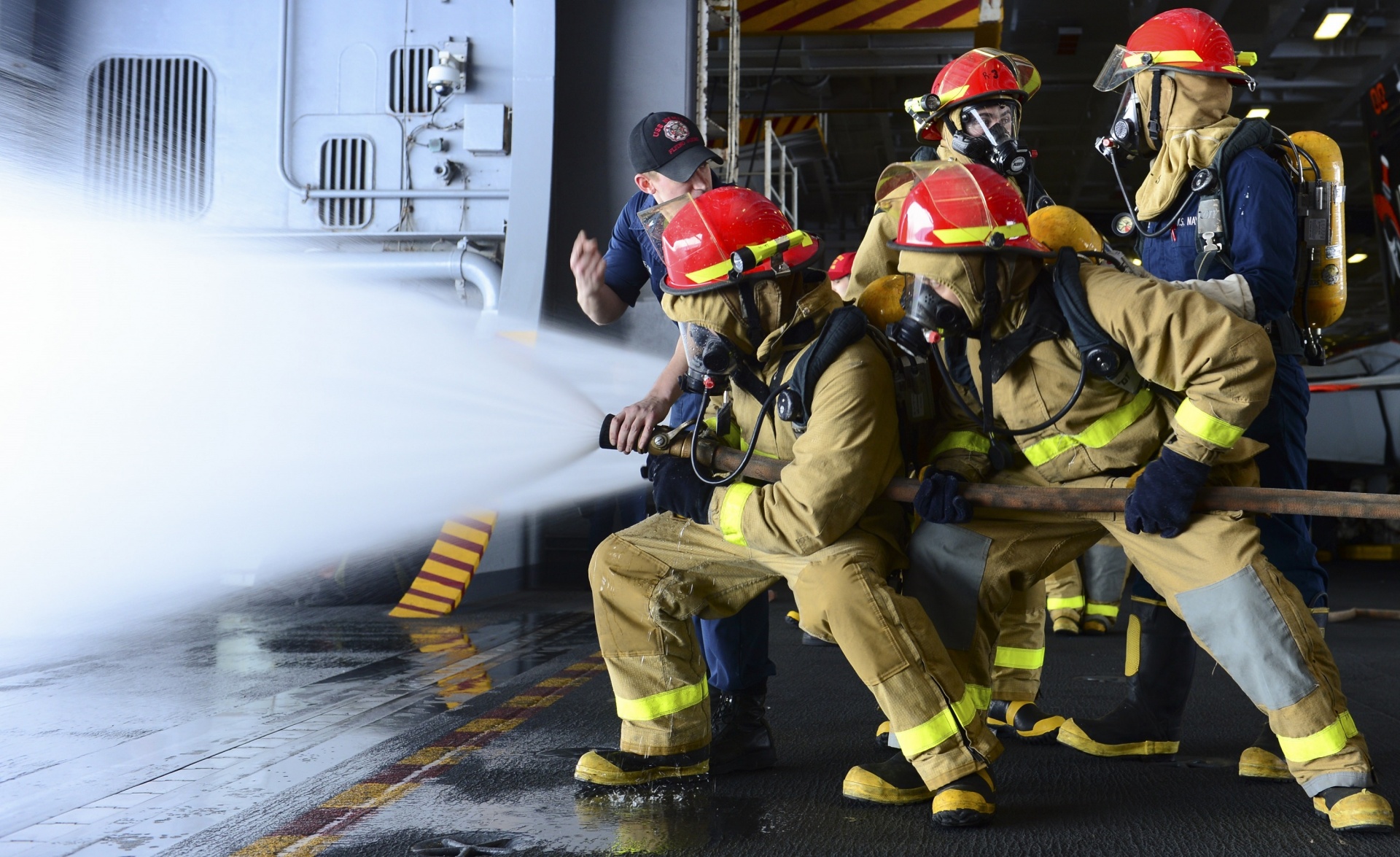 firemen firefighters sailors free photo