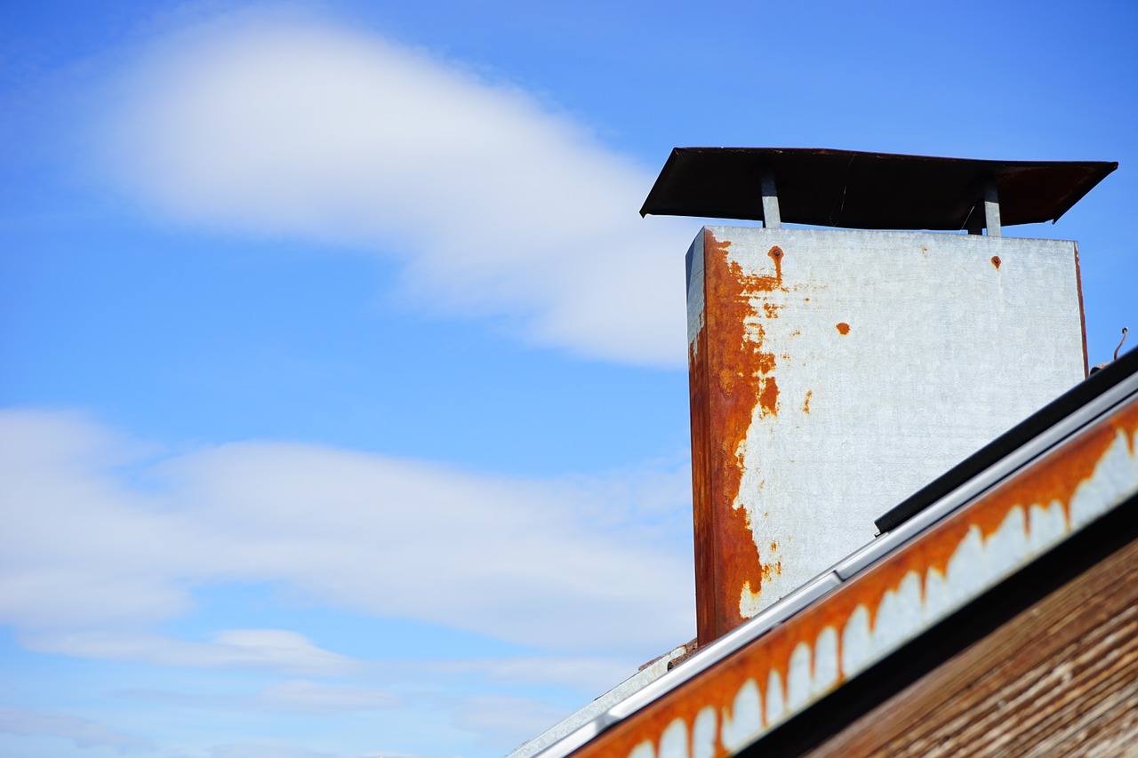 fireplace roof chimney free photo