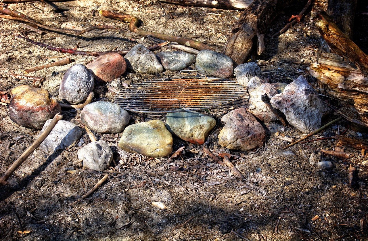 fireplace stones stone circle free photo