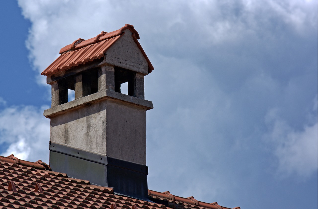 fireplace house roof brick free photo