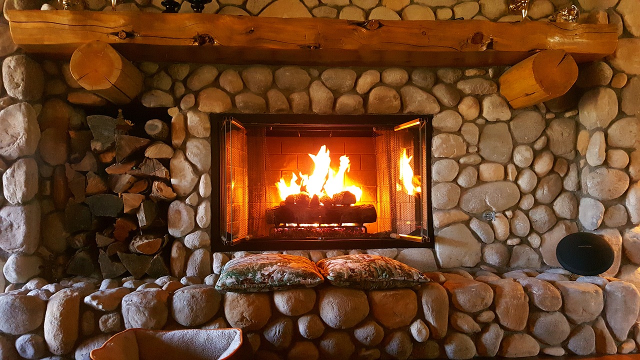fireplace fire home free photo