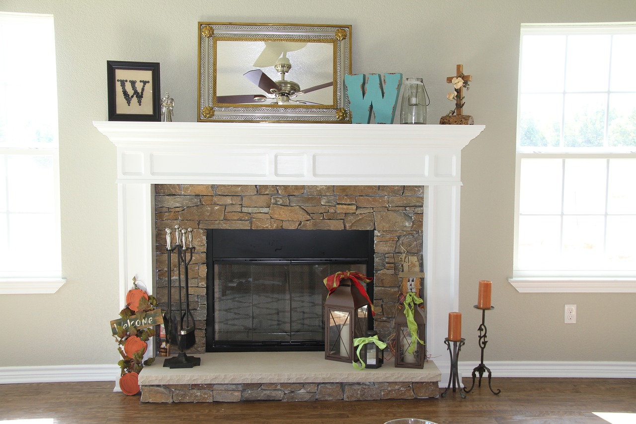 fireplace fire mantle free photo