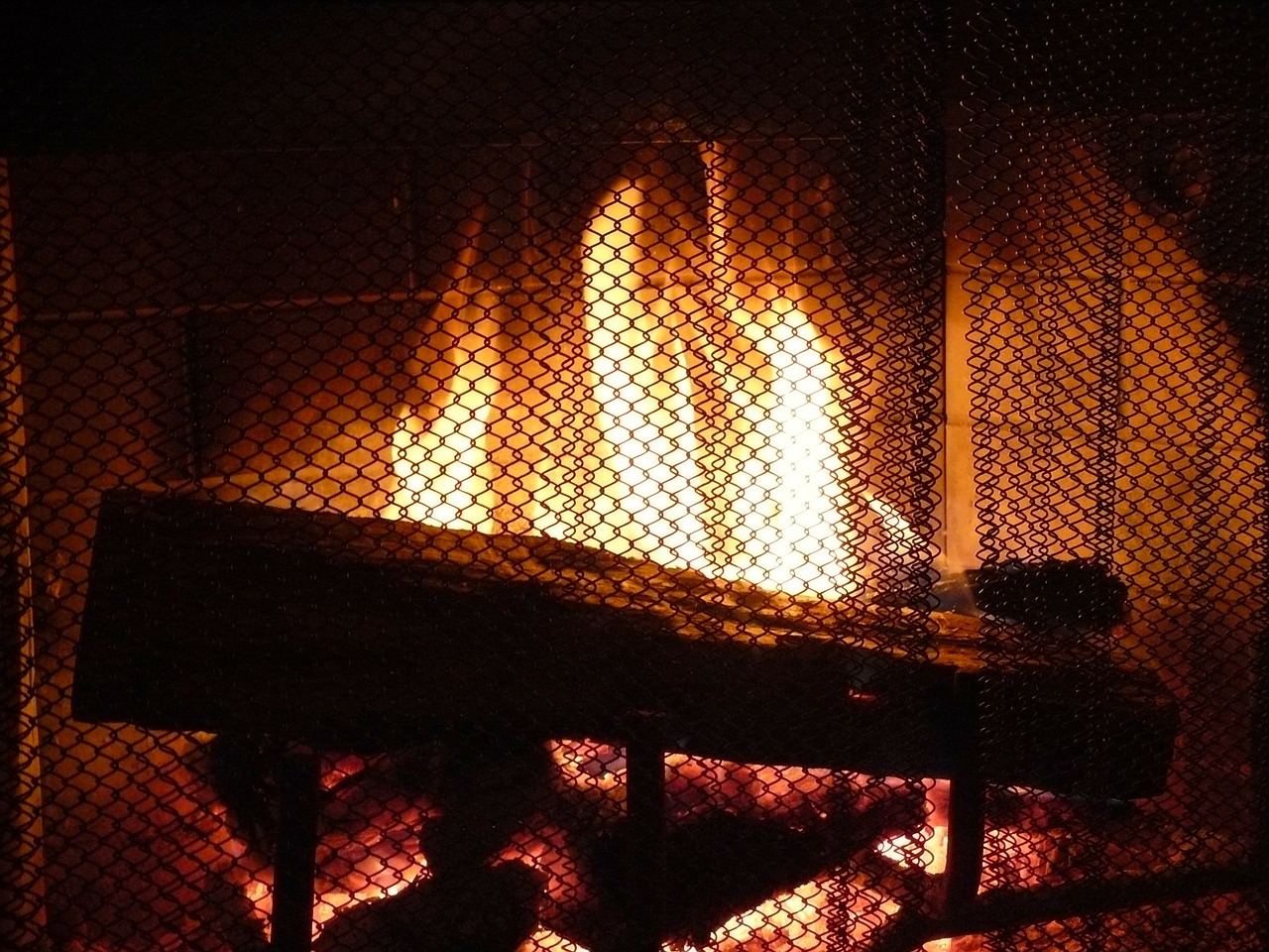 fireplace fire screen free photo