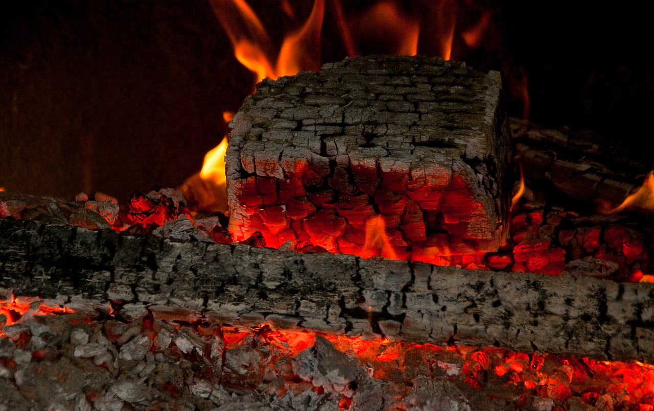 Download Free Photo Of Fireplace Embers Ash Flames Logs From