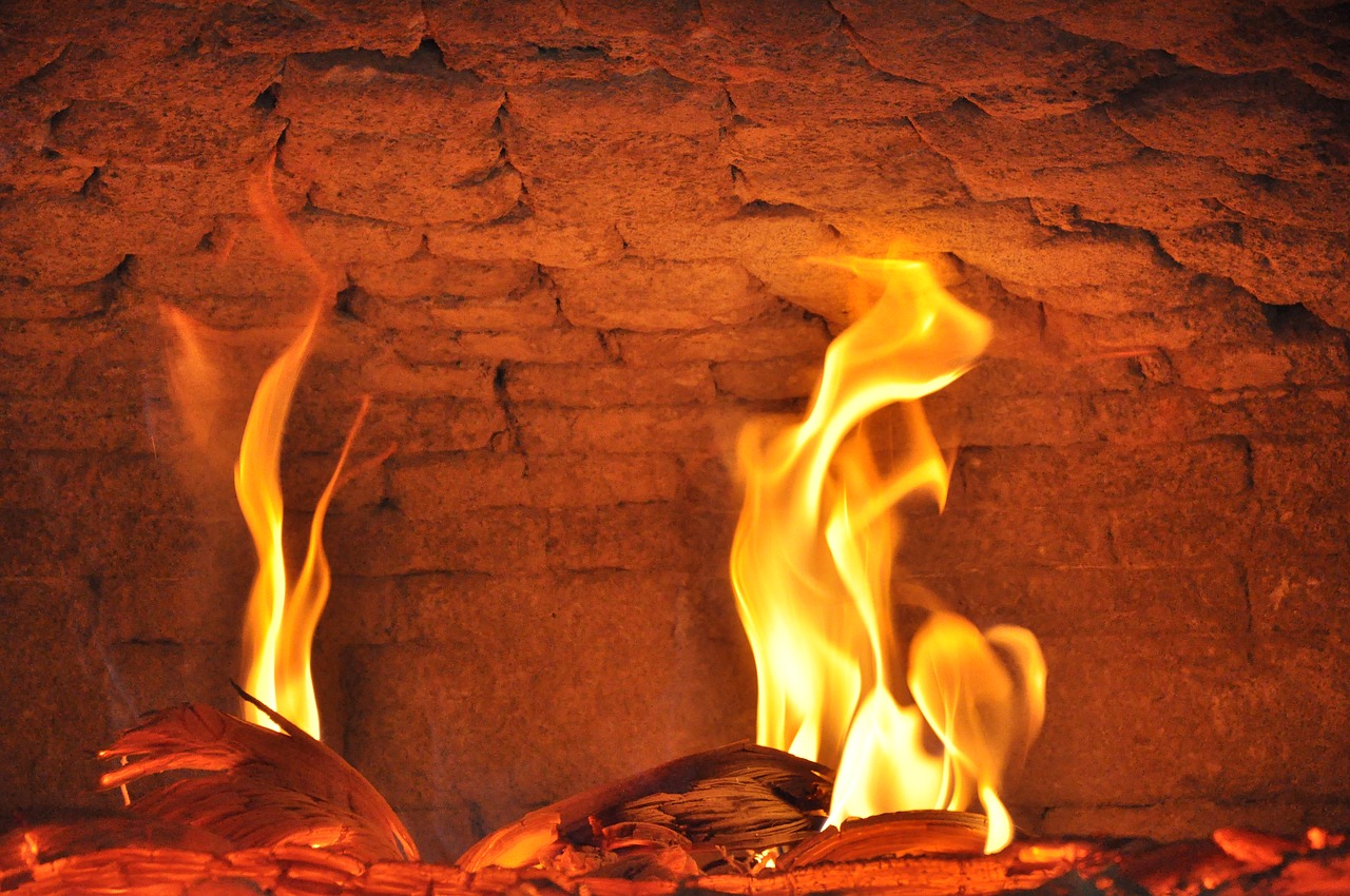 fireplace festival carved fireplace free photo