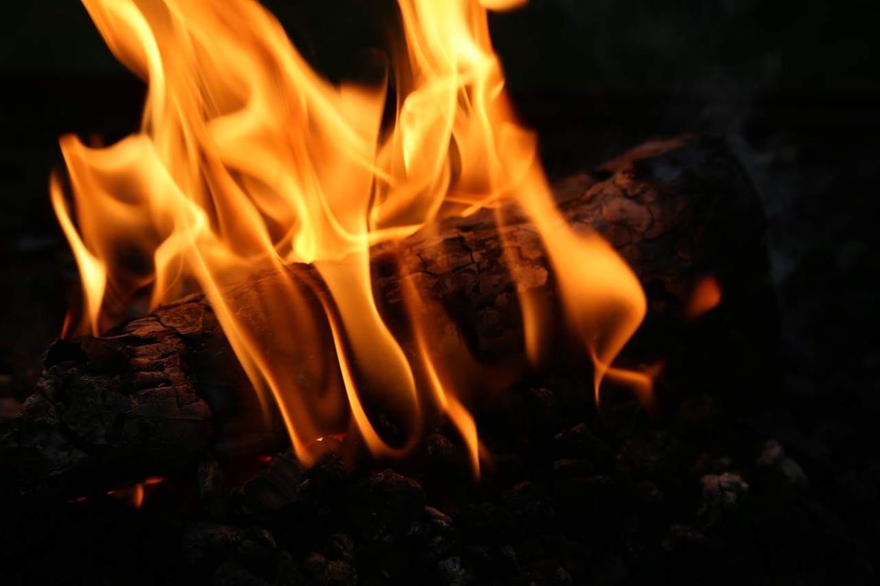 fireplace fire wood free photo