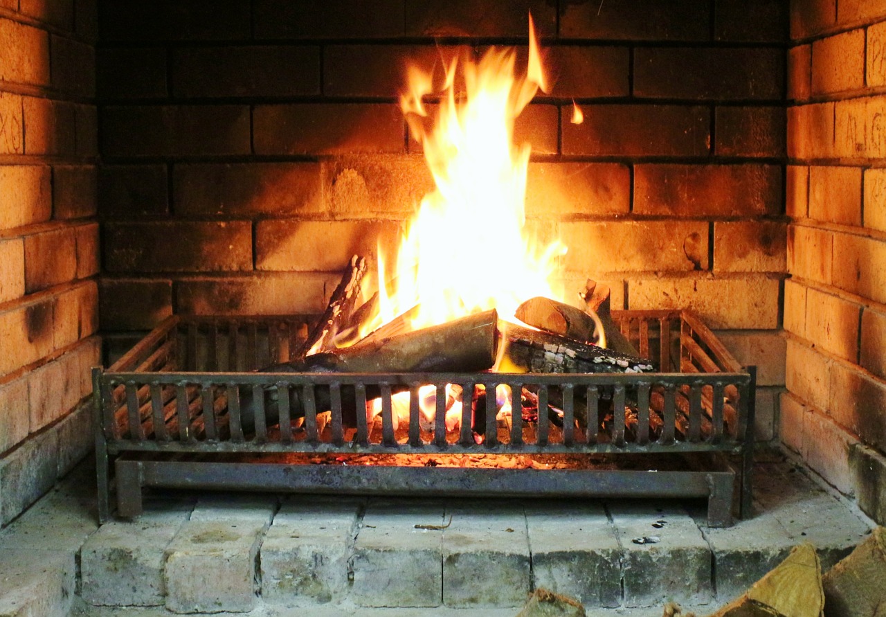 fireplace fire burn free photo