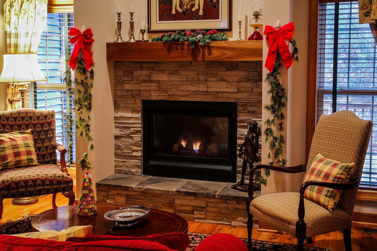 fireplace mantel living room free photo